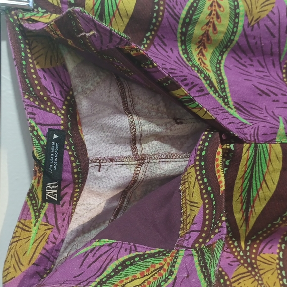 COPY - ZARA printed linen high waist pants trousers size Small NEW - Picture 12 of 12